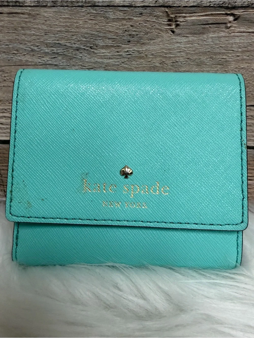 Kate Spade Teal Leather Small Wallet